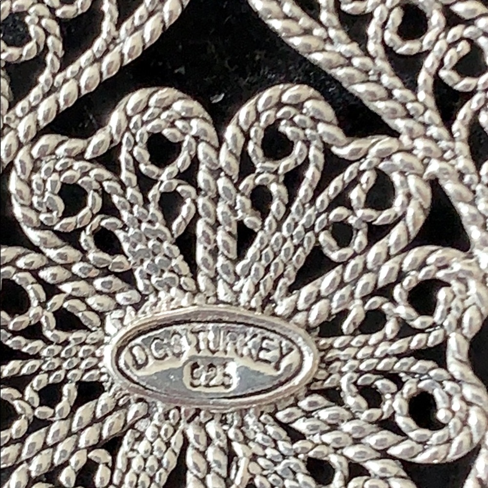 Vtg Earrings 925 Sterling Silver Dgs Turkey View 4